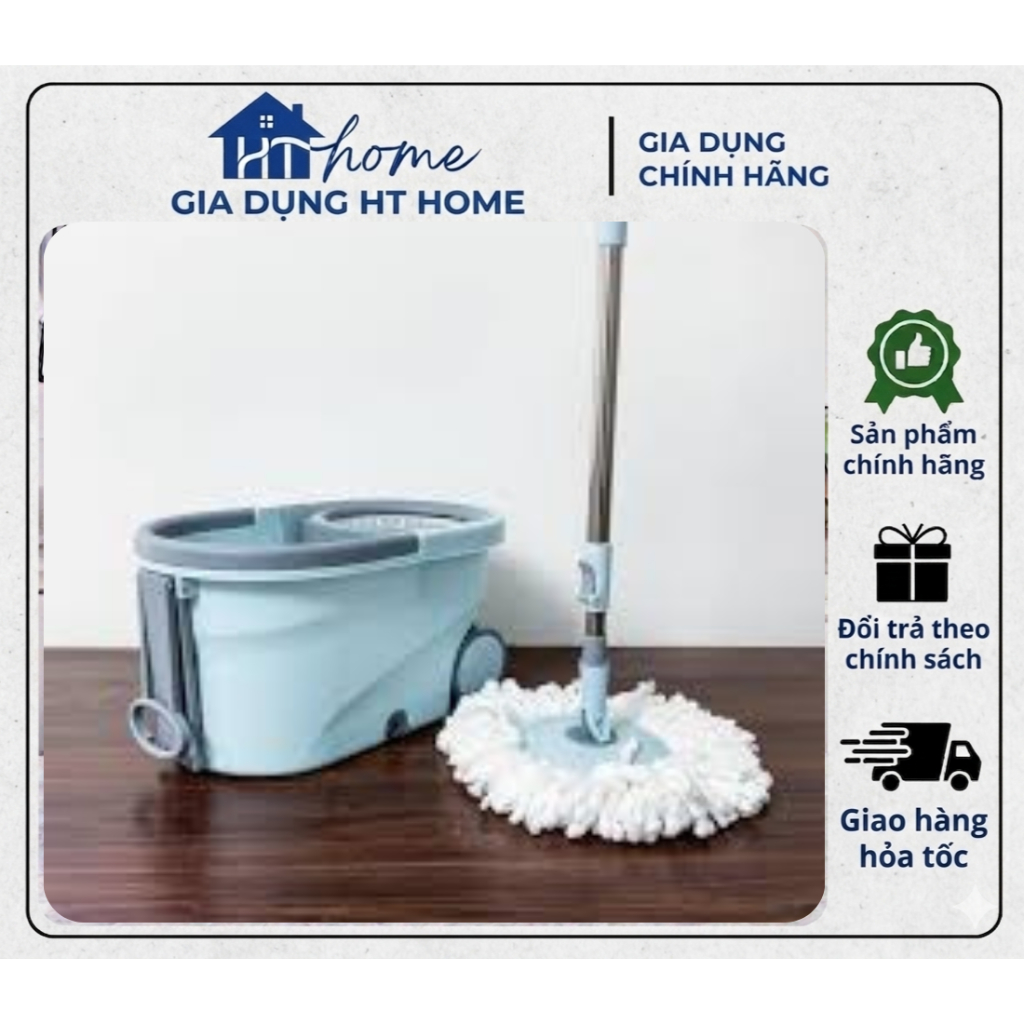 Bộ cây lau nhà xoay tay Locknlock 7L Sweepy ETM971