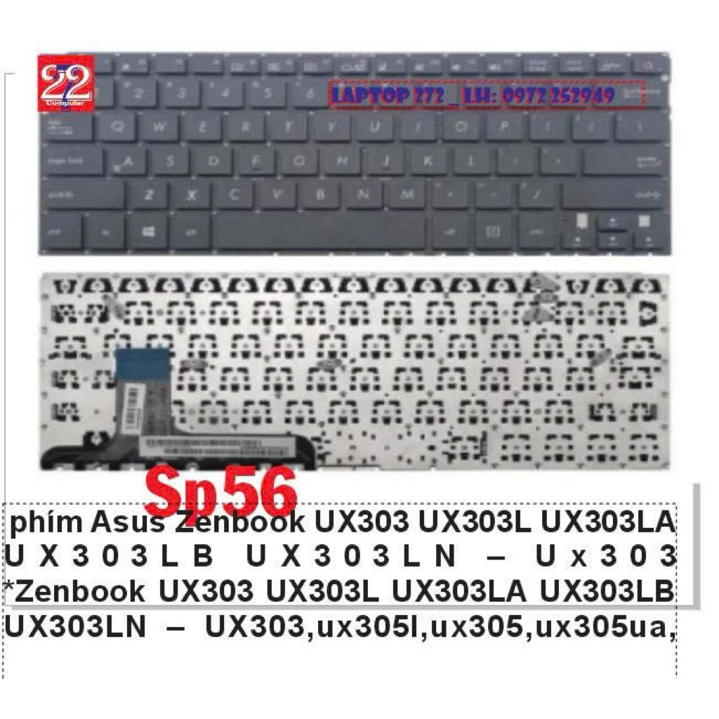 phím Asus Zenbook UX303 UX303L UX303LA UX303LB UX303LN – UX303 *Zenbook UX303 UX303L UX303LA UX303LB