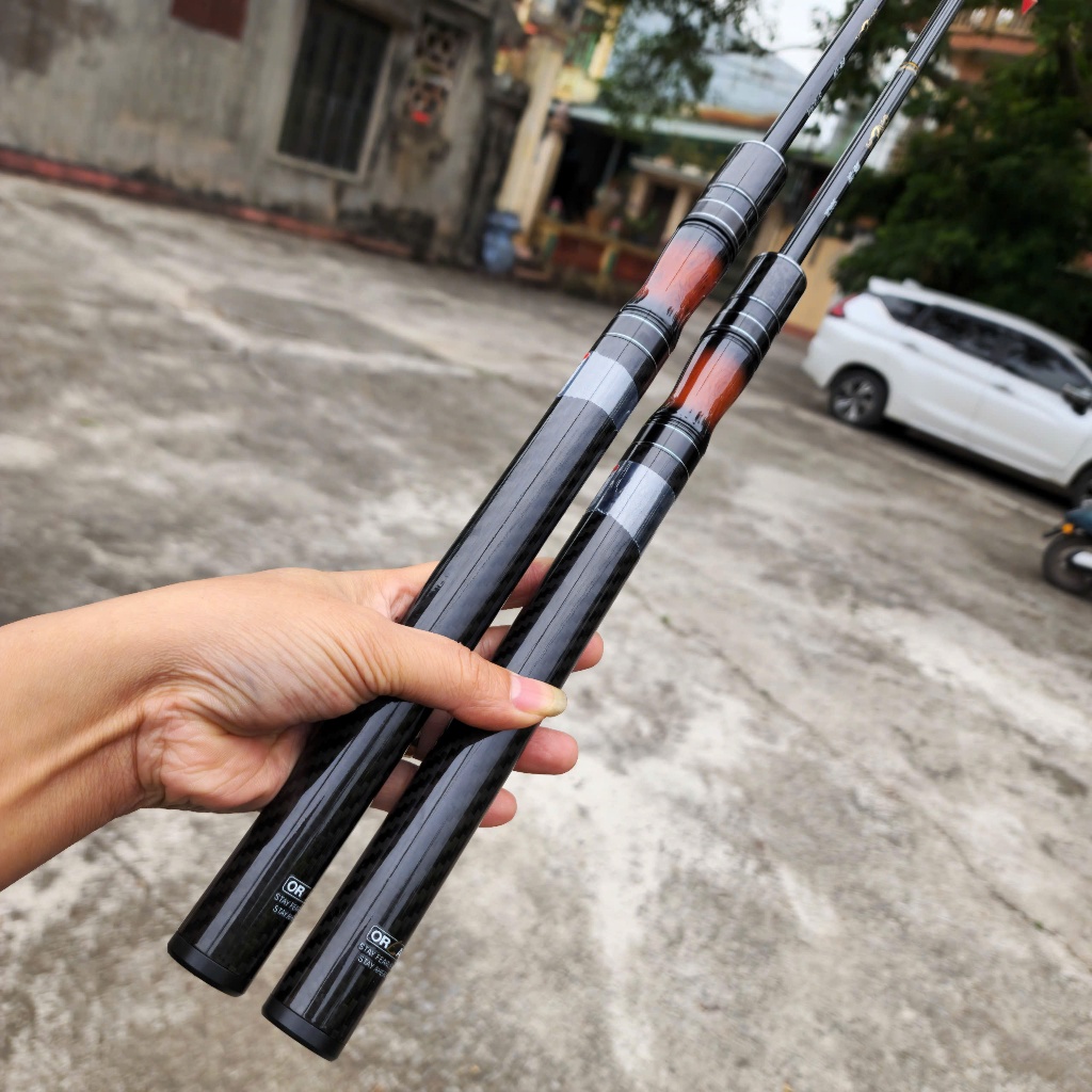 [Chất Lượng] Cần Lure Đứng Orca Black Thế Hệ II - Cán Cacbon - Khoen Fuji
