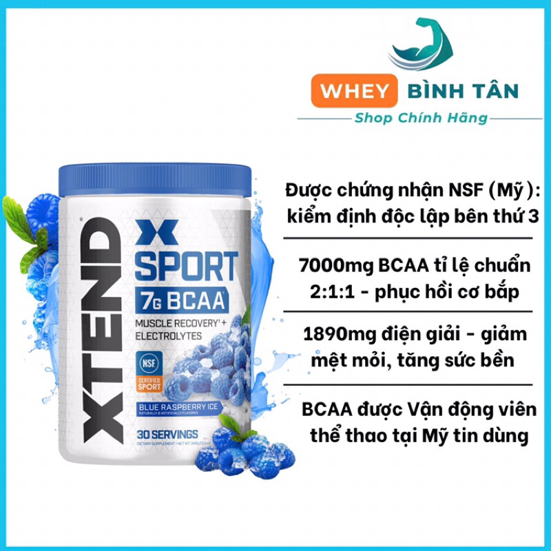 Xtrend BCAA Sport (30ser) - Bột bổ sung bcaa, điện giải hỗ trợ cho người tập thể thao, thể hình