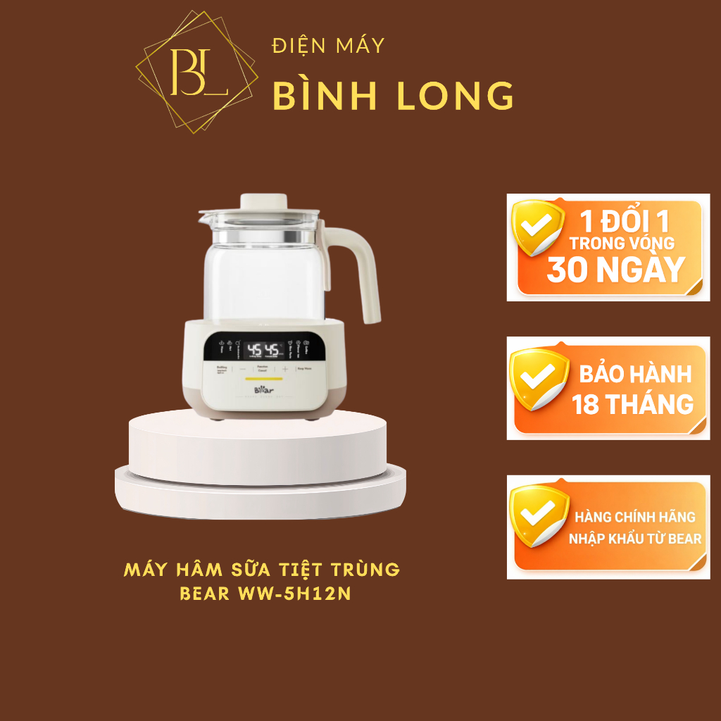 Máy đun nước hâm sữa Bear WW-5H12N -  Điện Máy Bình Long