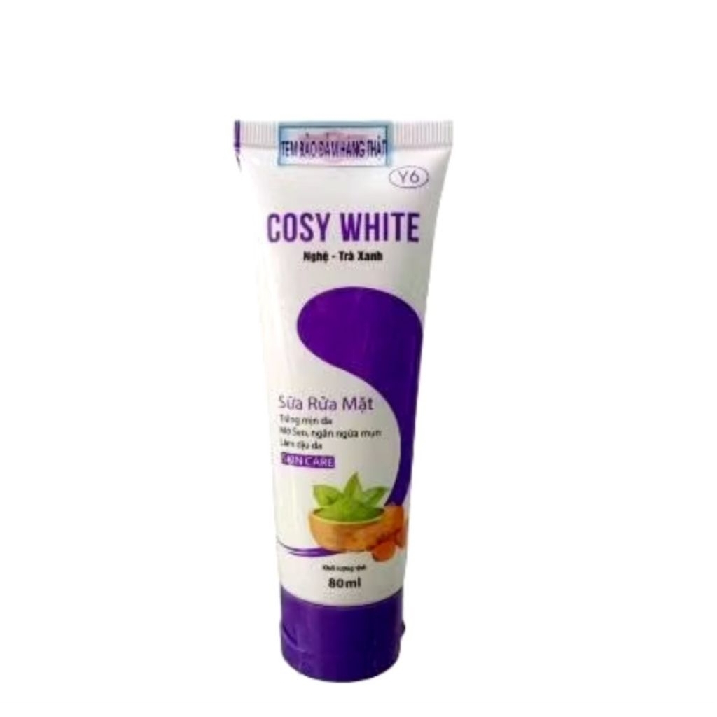 SỮA RỬA MẶT COSY WHITE TINH CHẤT NGHỆ-TRÀ XANH 80ML(Y6)