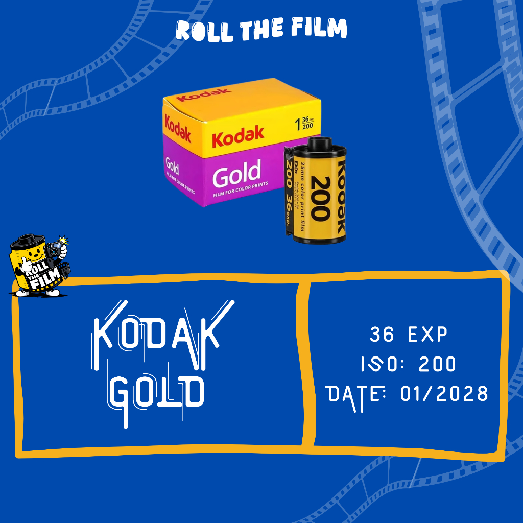 [ROLL THE FILM] KODAK GOLD 200 - Film 35mm - 36exp - DATE: 01/2028