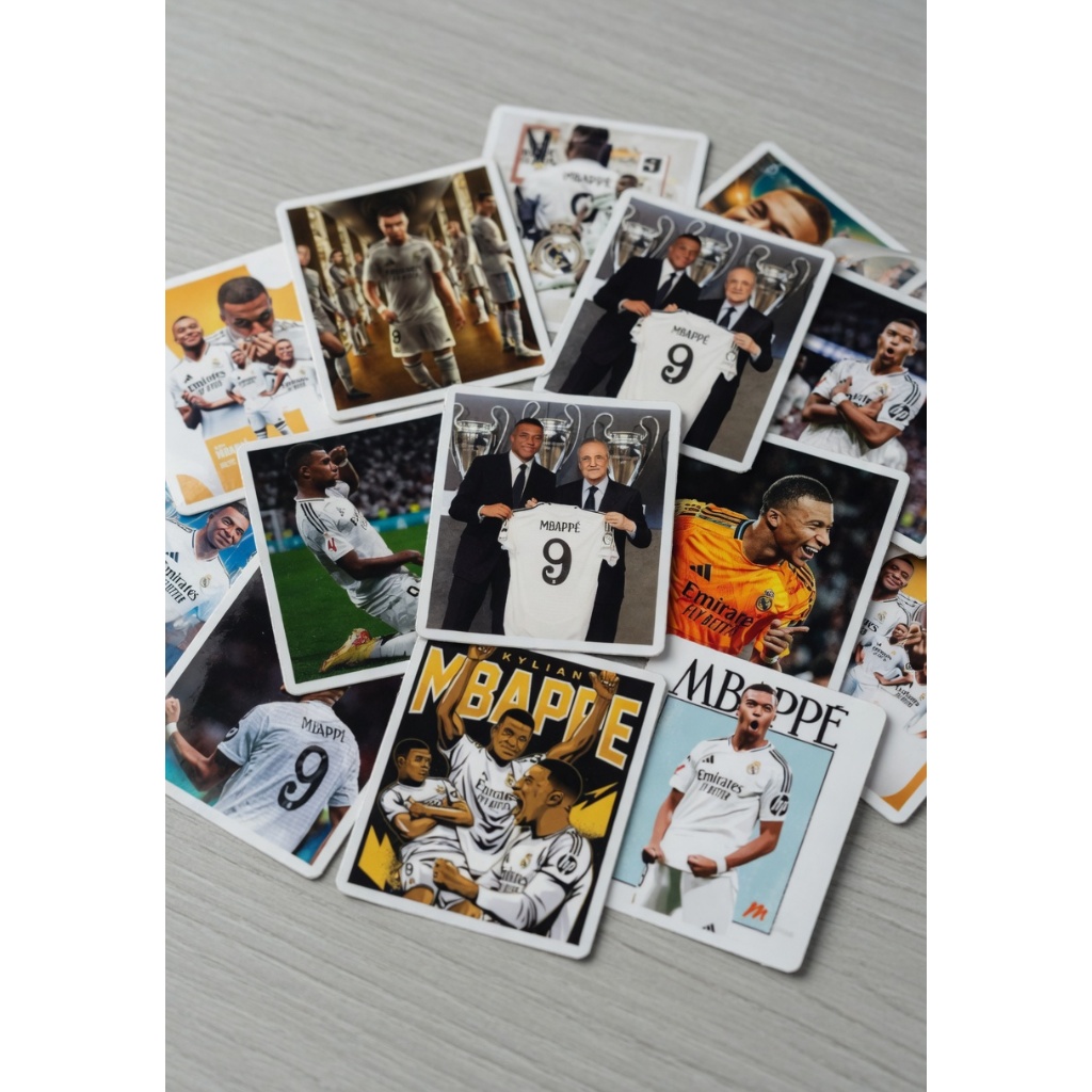 Bộ 20 hình dán sticker bóng đá Mbappe Real Madrid
