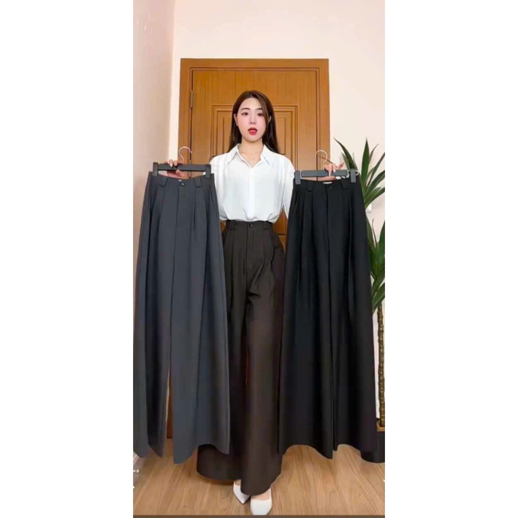 QUẦN TÂY ỐNG SUÔNG LƯNG CAO - CHẤT CHÉO Ý - DÀI 97CM VÀ 102CM - ỐNG  28~30CM - YẾN XINH DAILY(V3)