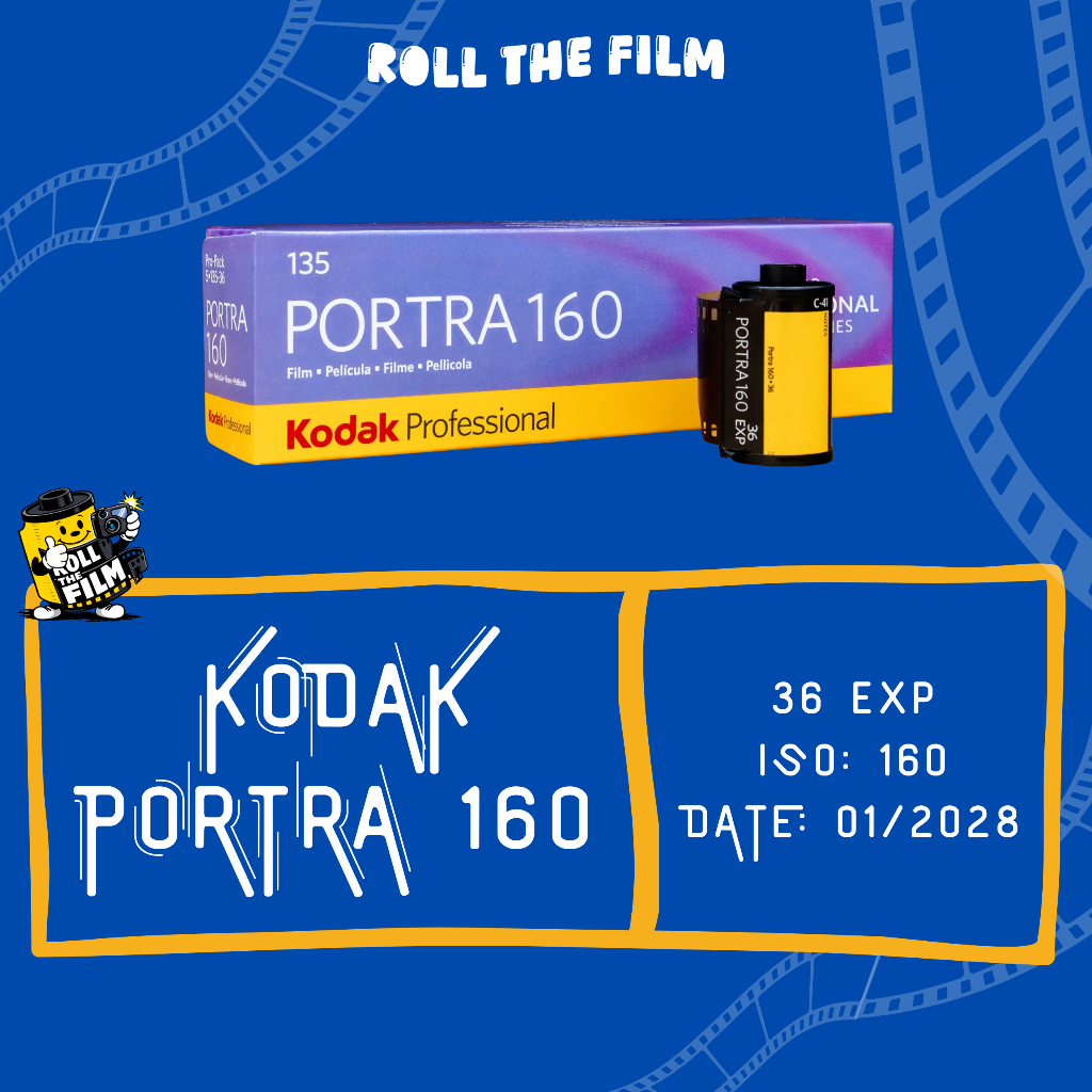 [ROLL THE FILM] KODAK PORTRA 160 PROFESSIONAL (Cuộn lẻ) - Film 35mm - 36exp - DATE: 01/2028