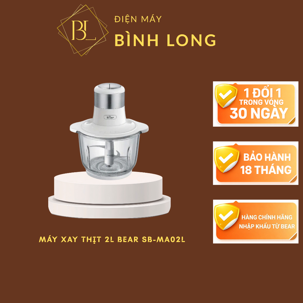 Máy xay thịt Bear 2L SB-MA02L (Bản Quốc Tế) - Điện Máy Bình Long