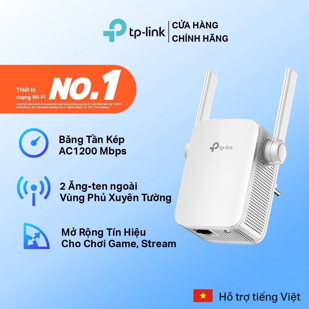 Bộ Kích Sóng WiFi TPLink RE305 Chuẩn AC 1200Mbps, Bộ Mở Rộng Sóng WiFi TP-Link RE305 Chuẩn AC 1200Mb