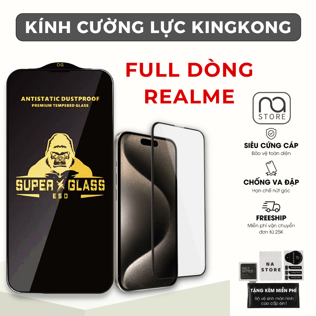 Kính Cường Lực Cường lực Realme Note 80, Neo 7/C85/C75/71/C65S/C61/C55/C53/C51/C35/C30S/C25/C21Y/C20