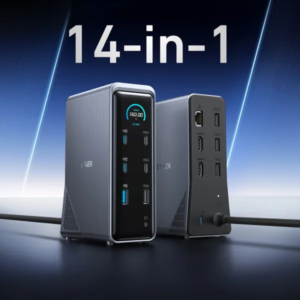 Trạm sạc dock chuyển đổi ANKER Prime A83B6 14in1, 2 màn, 160W
