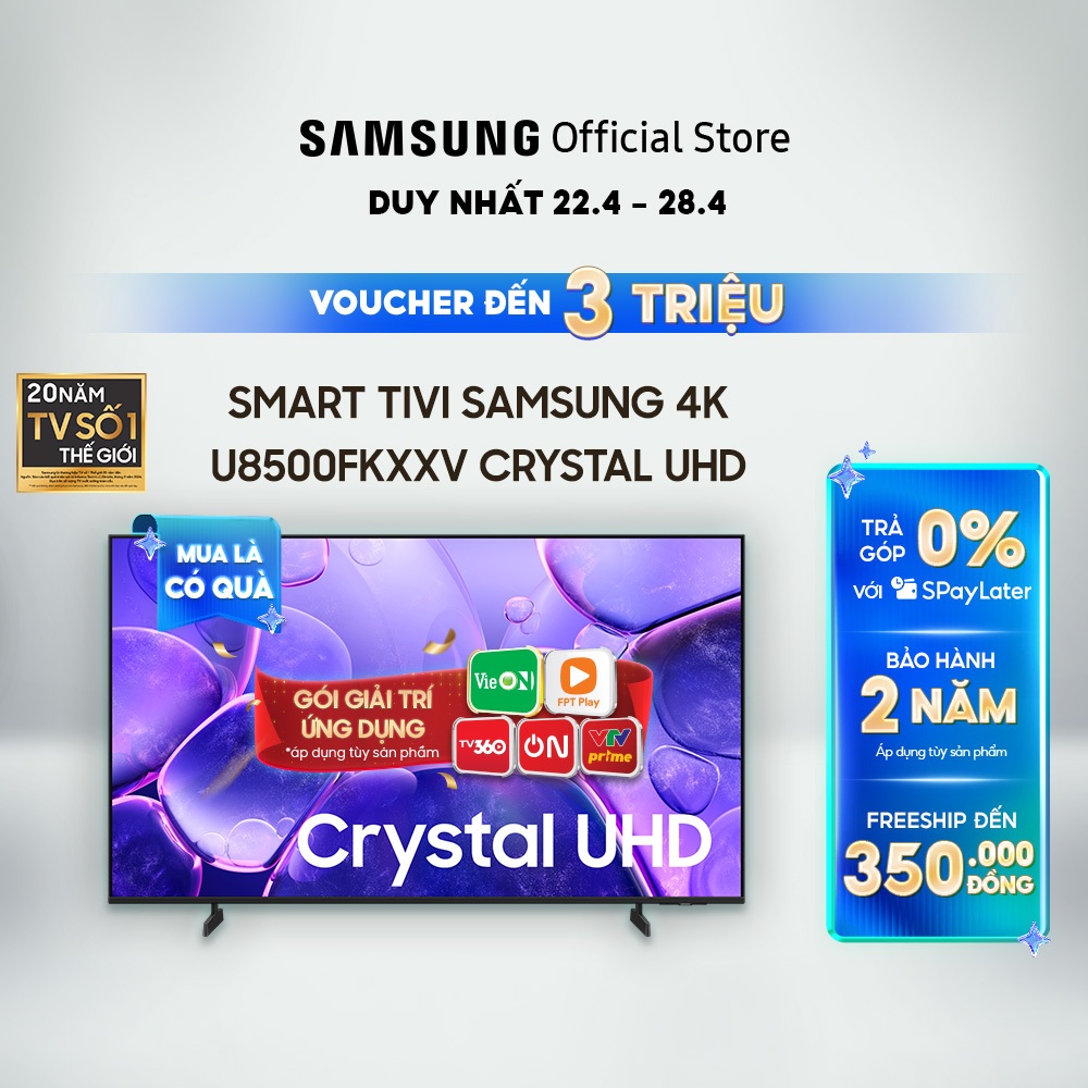 Smart Tivi Samsung UHD U8500FKXXV 2025 - Miễn phí lắp đặt