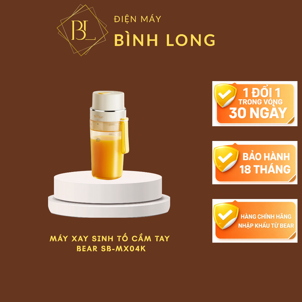 Máy xay sinh tố cầm tay Bear SB-MX04K (Bản Quốc Tế) - Điện Máy Bình Long