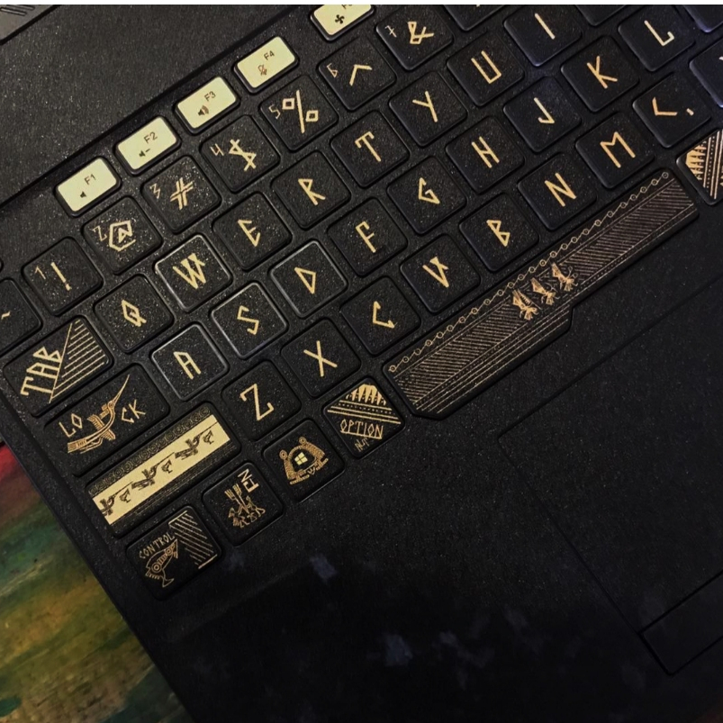 iprint-miếng dán nút phím và touch pad họa tiết trống đồng cho macbook và laptop