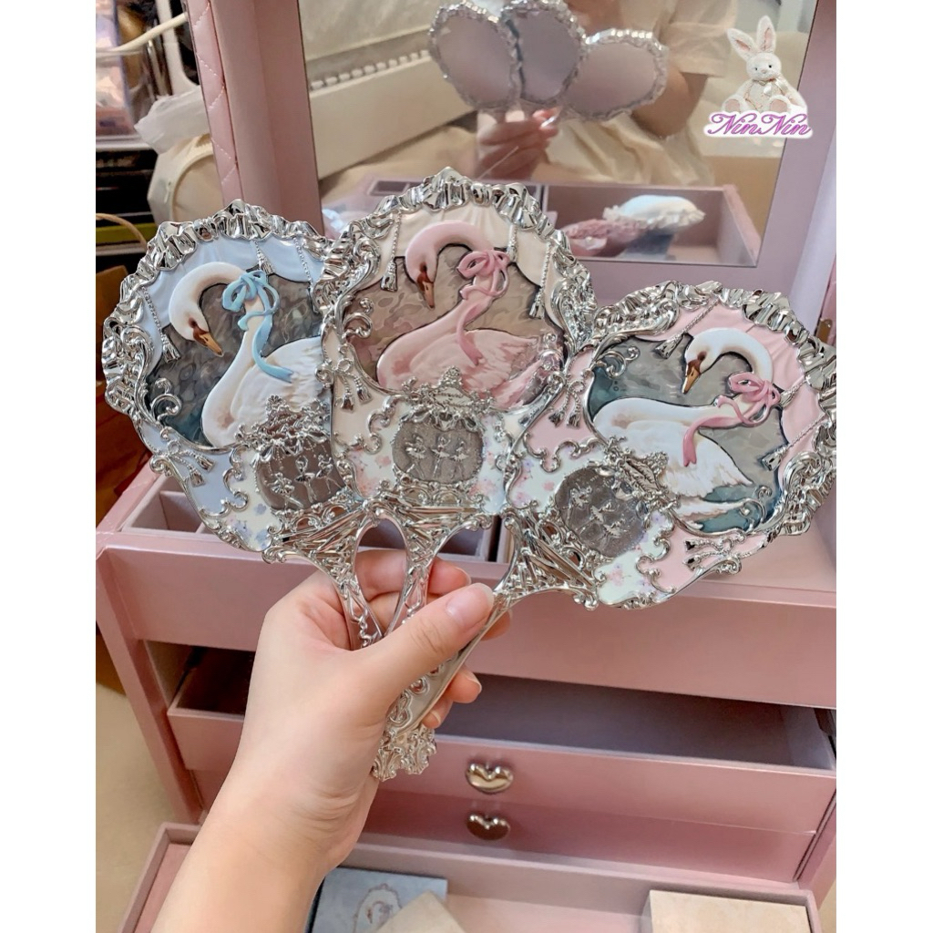 Gương Cầm Tay Swan Ballet - Flower Knows 🦢🩰