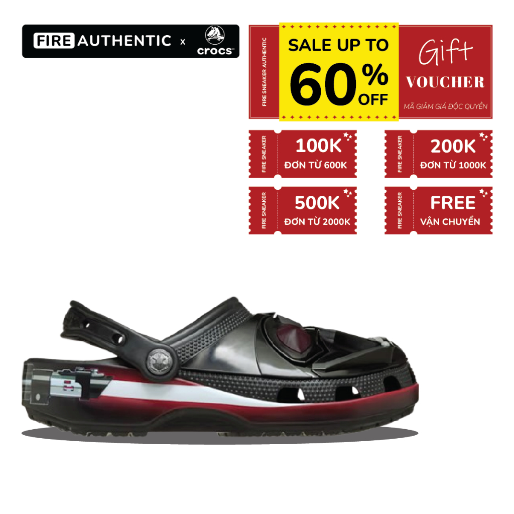 | Fire Authentic | Dép Clog Unisex STAR WARS Darth Vader Classic Clog 'Black'