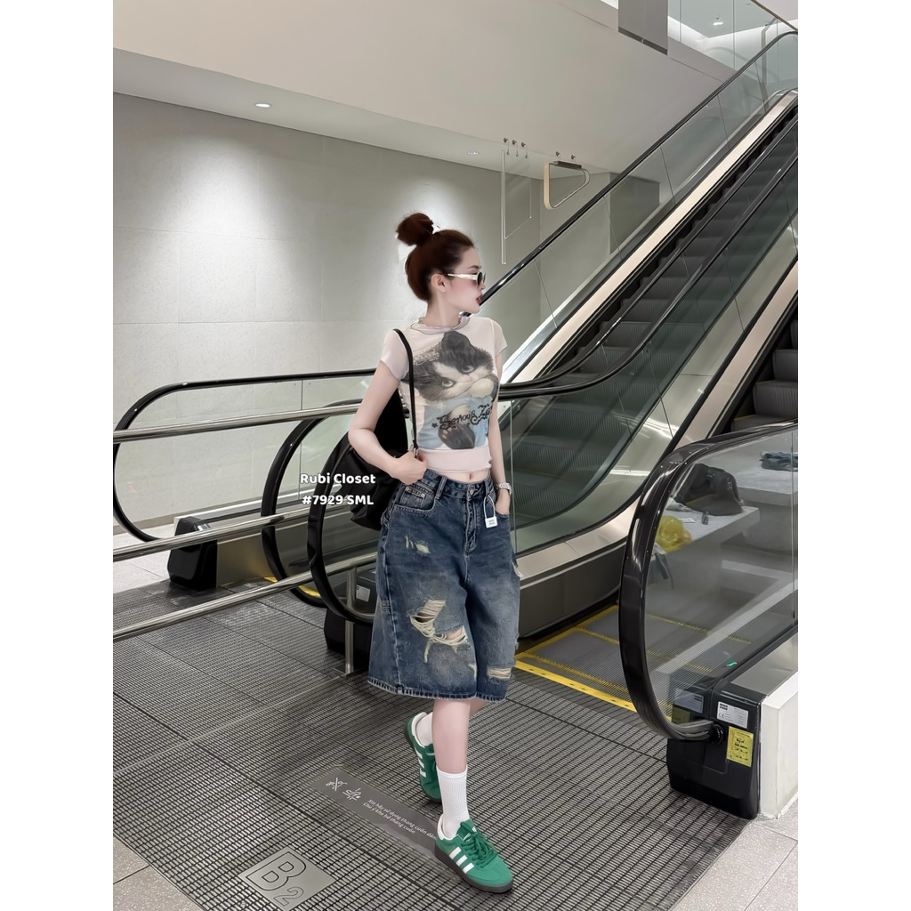 Quần jeans lửng rách QCL1 (#7929)