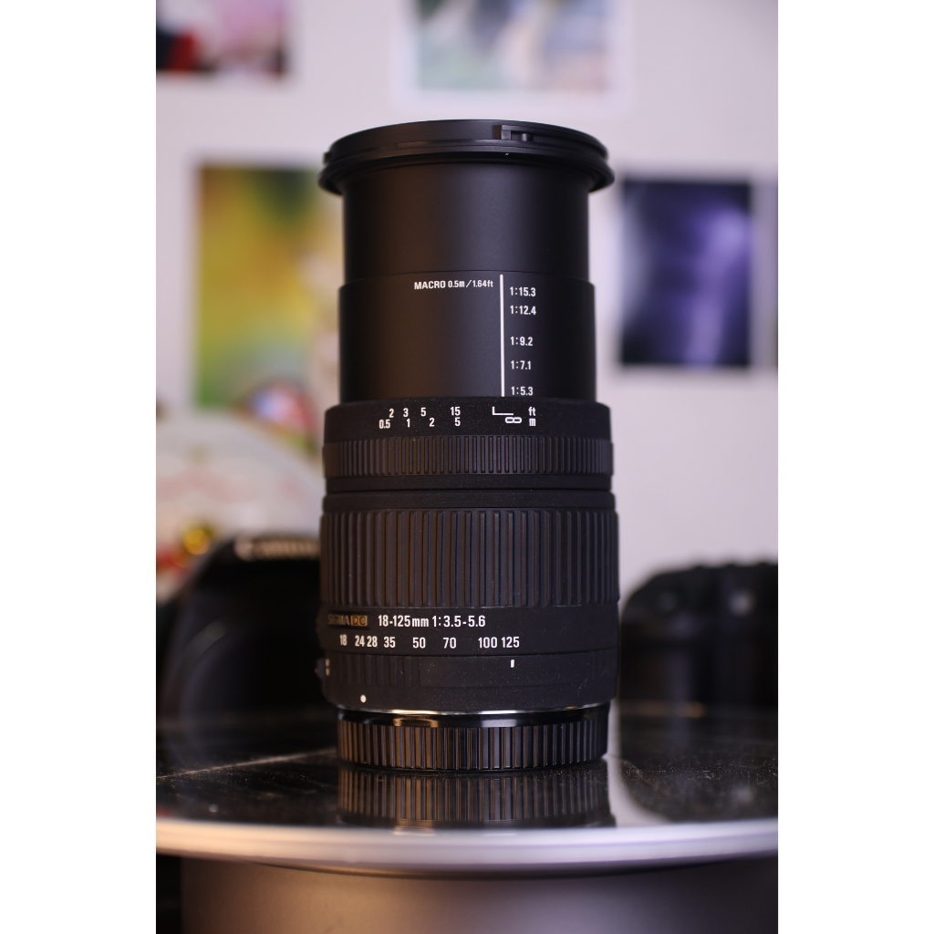 lens Canon Sigma 18-125mm F/3.8-5.6 DC Zoom Lens for Canon ef-s (99% - hoạt động tốt - cho canon crop) - Ống kính Canon EF