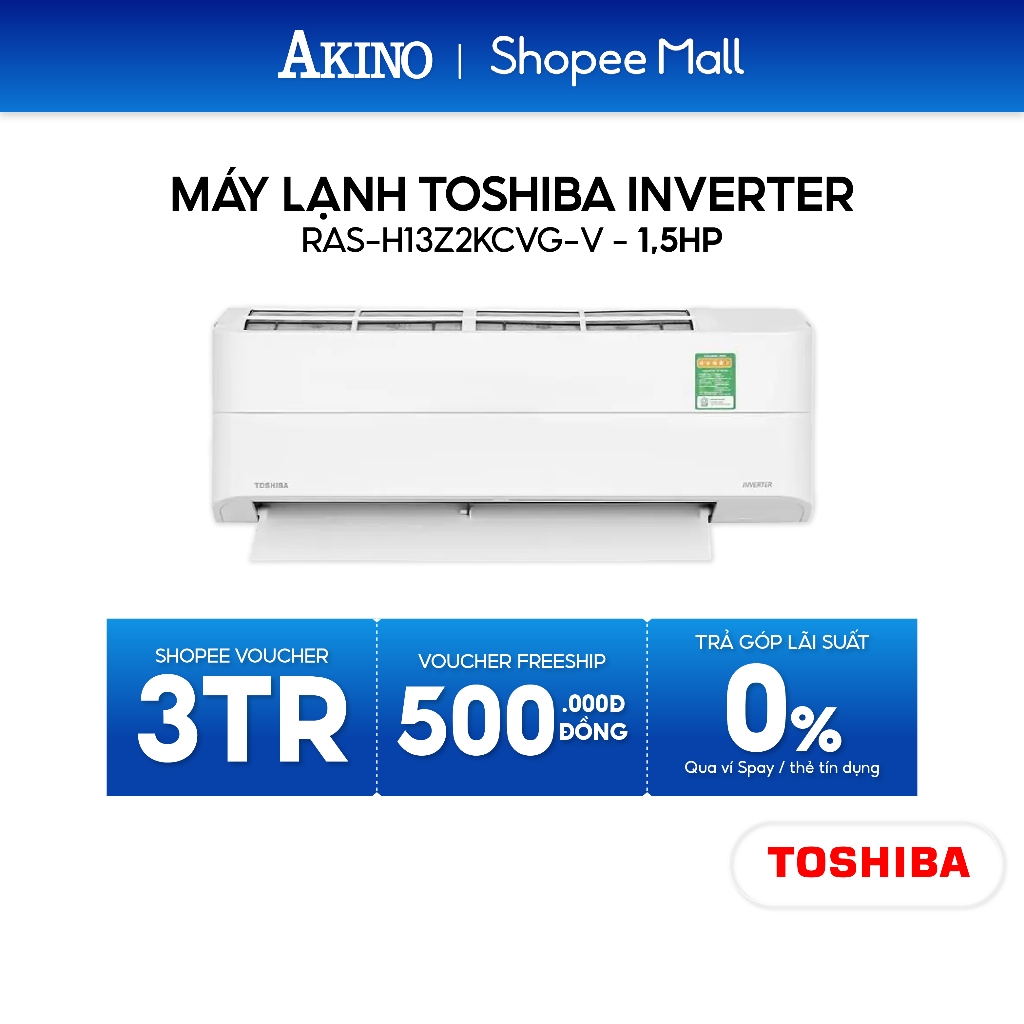 RAS-H13Z2KCVG-V | Máy Lạnh Toshiba Inverter Tiết Kiệm Điện 12.000BTU/1.5 HP/1.5 Ngựa Model 2025