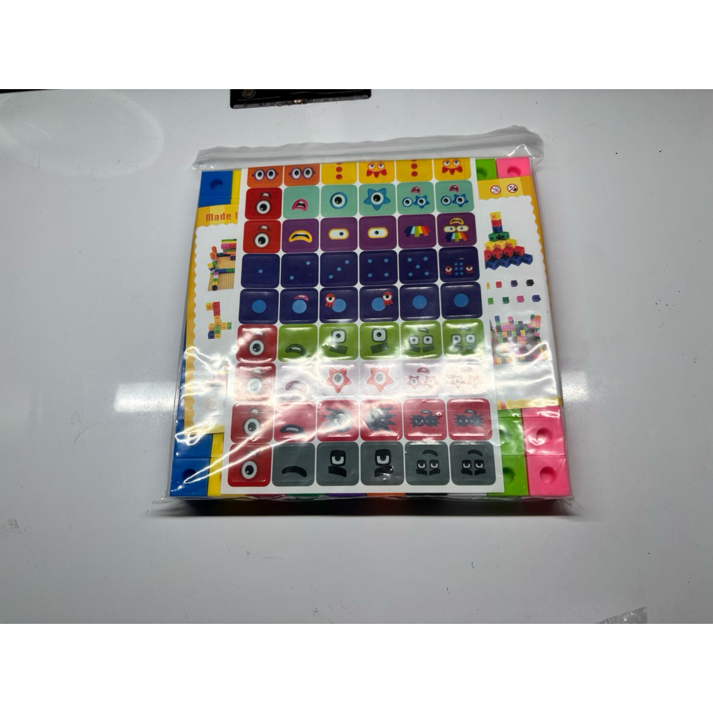 Đồ chơi xếp hình 100 cubic number block cho trẻ học chữ số vui nhộn