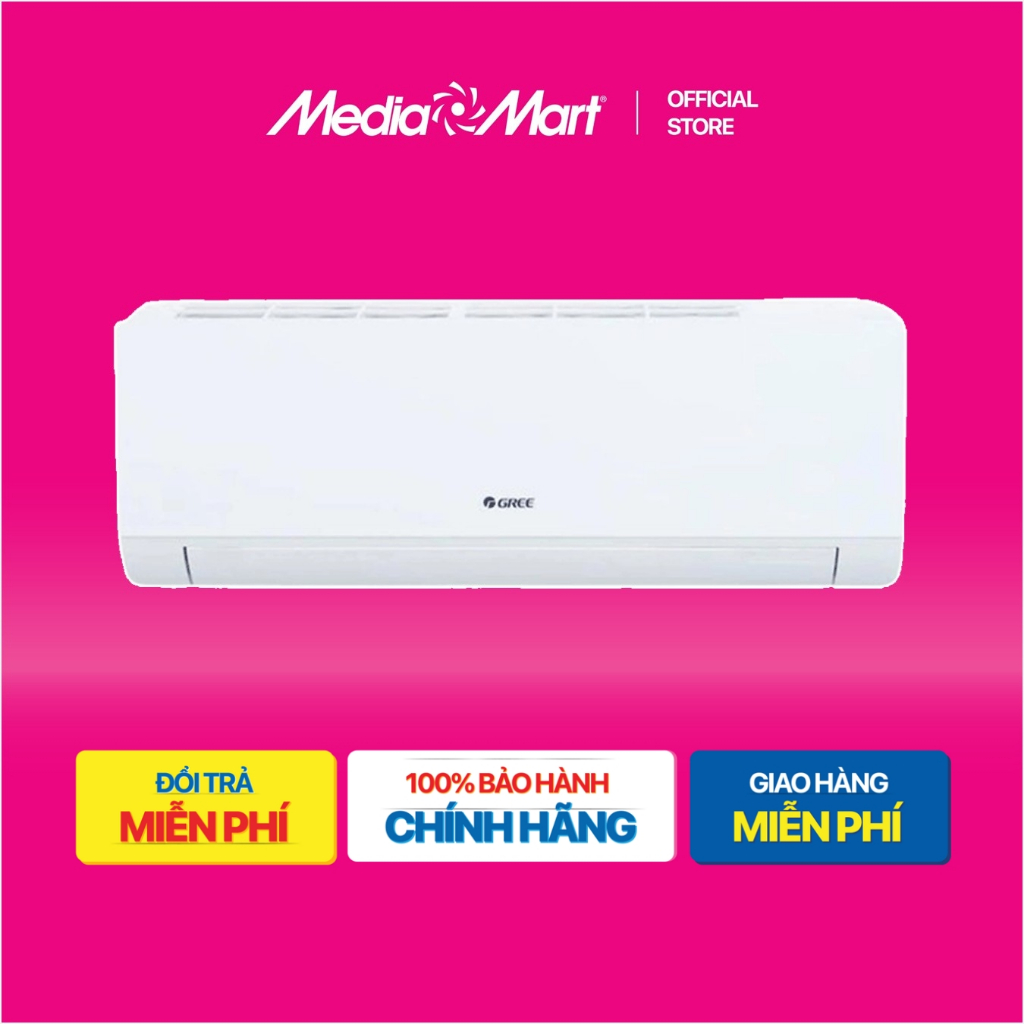 [ Mediamart Mall ] Điều hòa Gree 1HP - 9.000BTU 1 chiều BD9CN BH chính hãng,Ship 0đ