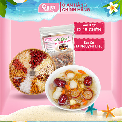 Set chè dưỡng nhan tuyết yến 265gram ONICI set nguyên liệu 12 15 chén