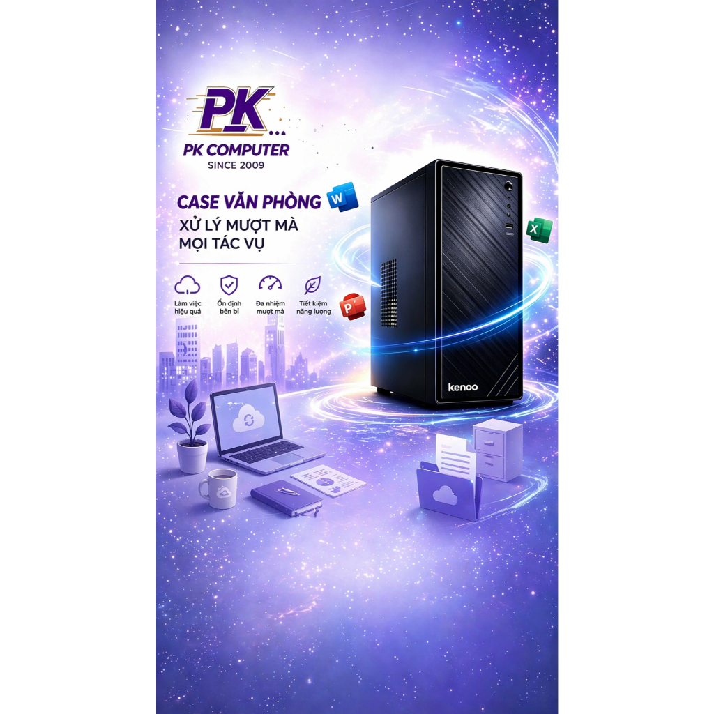 PC i3 12100 | RAM 8GB | SSD 120GB | Main H610 | Máy Tính Văn Phòng - Gaming Nhẹ, Mượt Valorant, LOL 
