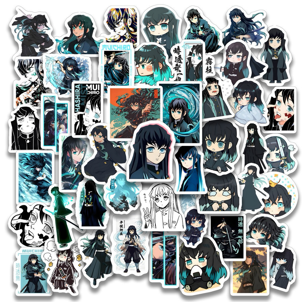 60 Sticker Hà trụ Kimetsu no yaiba/hình dán muichiro tokito Kimetsu no yaiba
