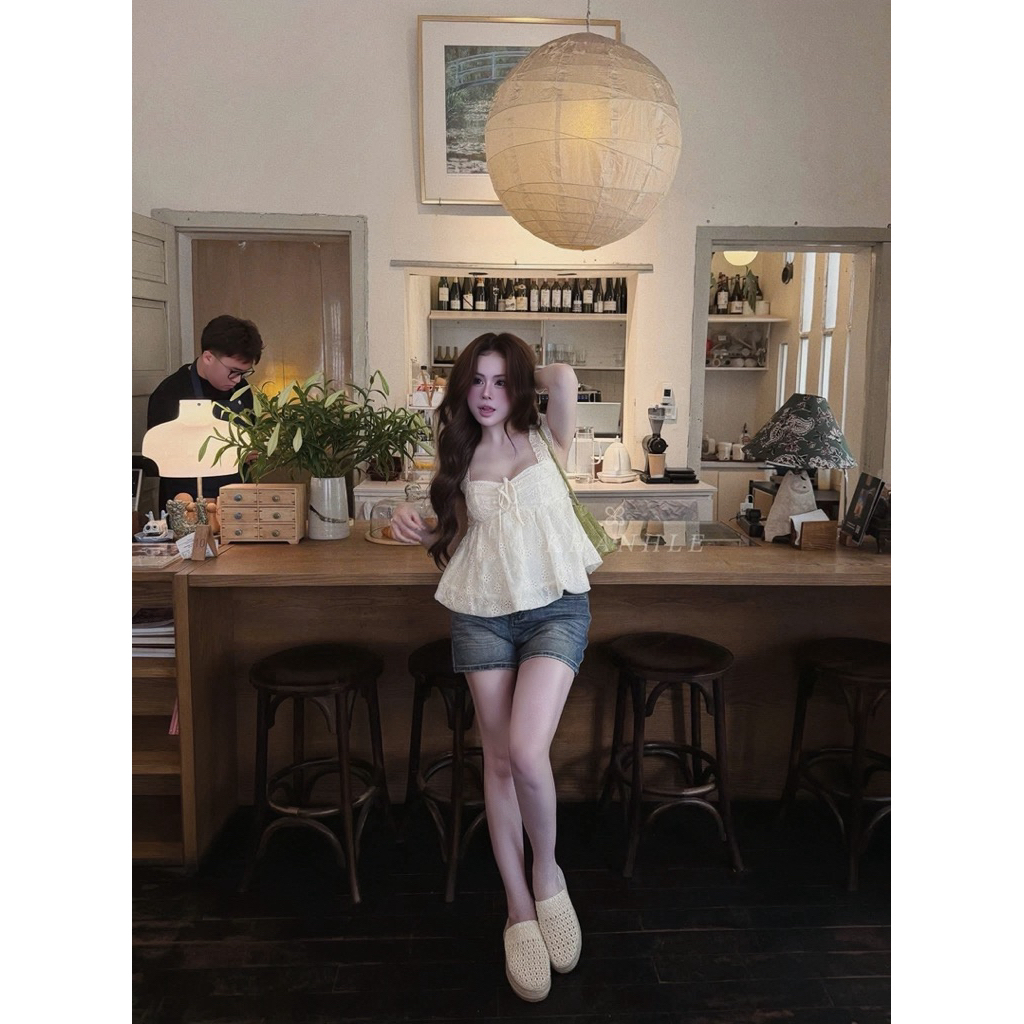 Áo Hai Dây Babydoll Chất Thô Boi Buộc Nơ – Áo 2 Dây Tiểu Thư Vintage Hàn Quốc Siêu Xinh | BigBuy360 - bigbuy360.vn