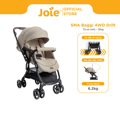 Xe đẩy cho bé Joie SMA Baggi 4WD Drift Carbon gấp gọn và đảo chiều tay cầm tiện lợi