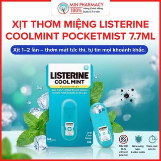 [Chính hãng] Xịt Thơm Miệng Listerine Coolmint Pocketmist 7.7ml – Khử Mùi, Thơm Miệng Tức Thì