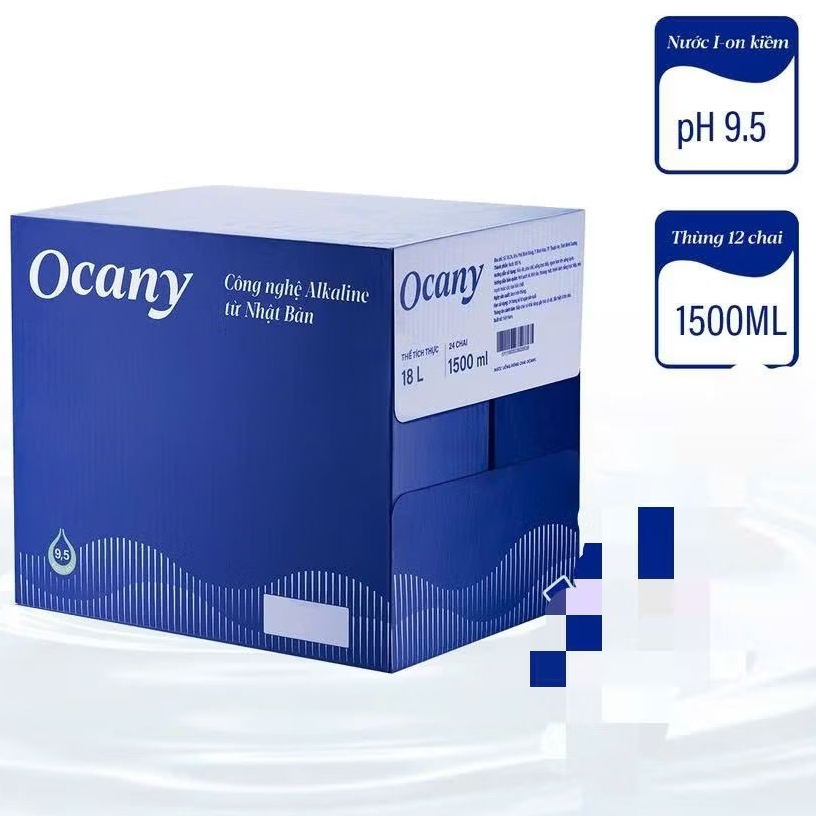 Nước uống Ocany bù nước bù khoáng I-on Kiềm chai 1.5 lít