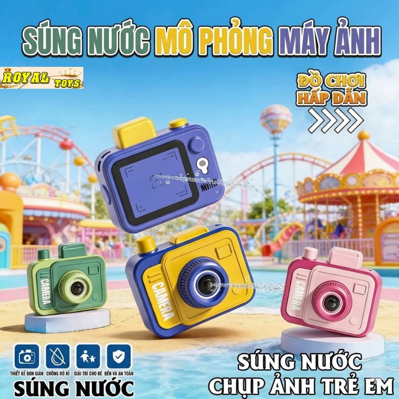Đồ Chơi Máy Ảnh Troll Phun Nước 2 Mặt - Đồ Chơi Vô Tri Súng Nước Vui Nhộn Cho Bé Vui Chơi Ngày Hè