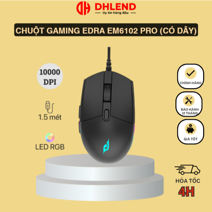 Chuột Gaming EDRA EM6102 Pro (có dây)