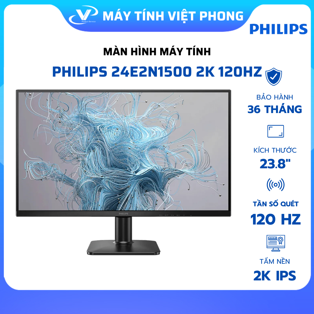 MÀN HÌNH PHILIPS 24E2N1500/71 - 27E1N1510/71 (23.8"-27"/ 2K/ 120Hz/ 1ms/IPS) FULL VAT BẢO HÀNH 3 NĂM