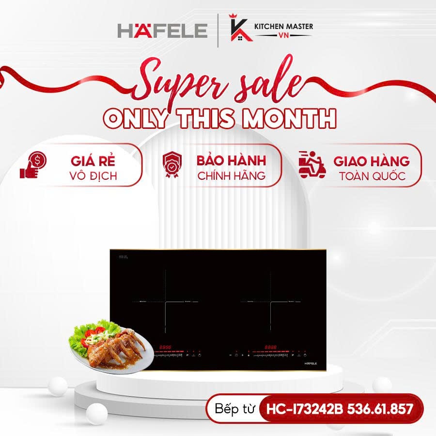 Bếp Từ 2 Vùng Nấu HC-I73242B Hafele 536.61.857 - Mặt Kính Schott Ceran