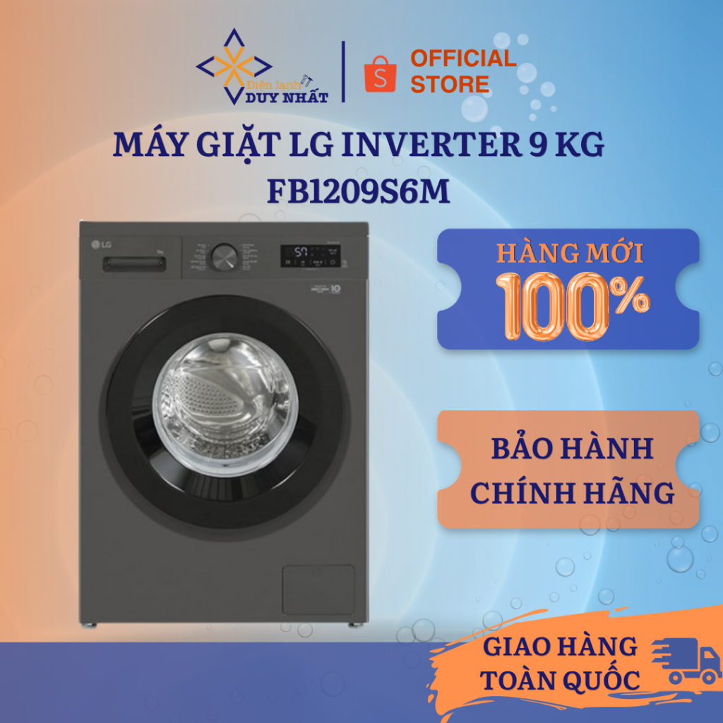 Máy giặt LG Inverter 9 kg FB1209S6M