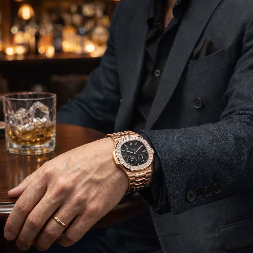 PATEK PHILIPPE 𝐍𝐚𝐮𝐭𝐢𝐥𝐮𝐬 𝟓𝟕𝟏𝟐𝐑, 𝟱𝟳𝟮𝟰𝗚-𝟬𝟬𝟭𝐁𝐚𝐠𝐮𝐞𝐭𝐭𝐞 - automatic
