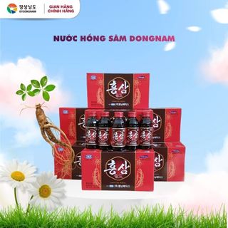Hộp 10 Chai Nước hồng sâm, đông trùng Hàn Quốc, hồng sâm 6 năm Dongnam Korea Red Ginseng