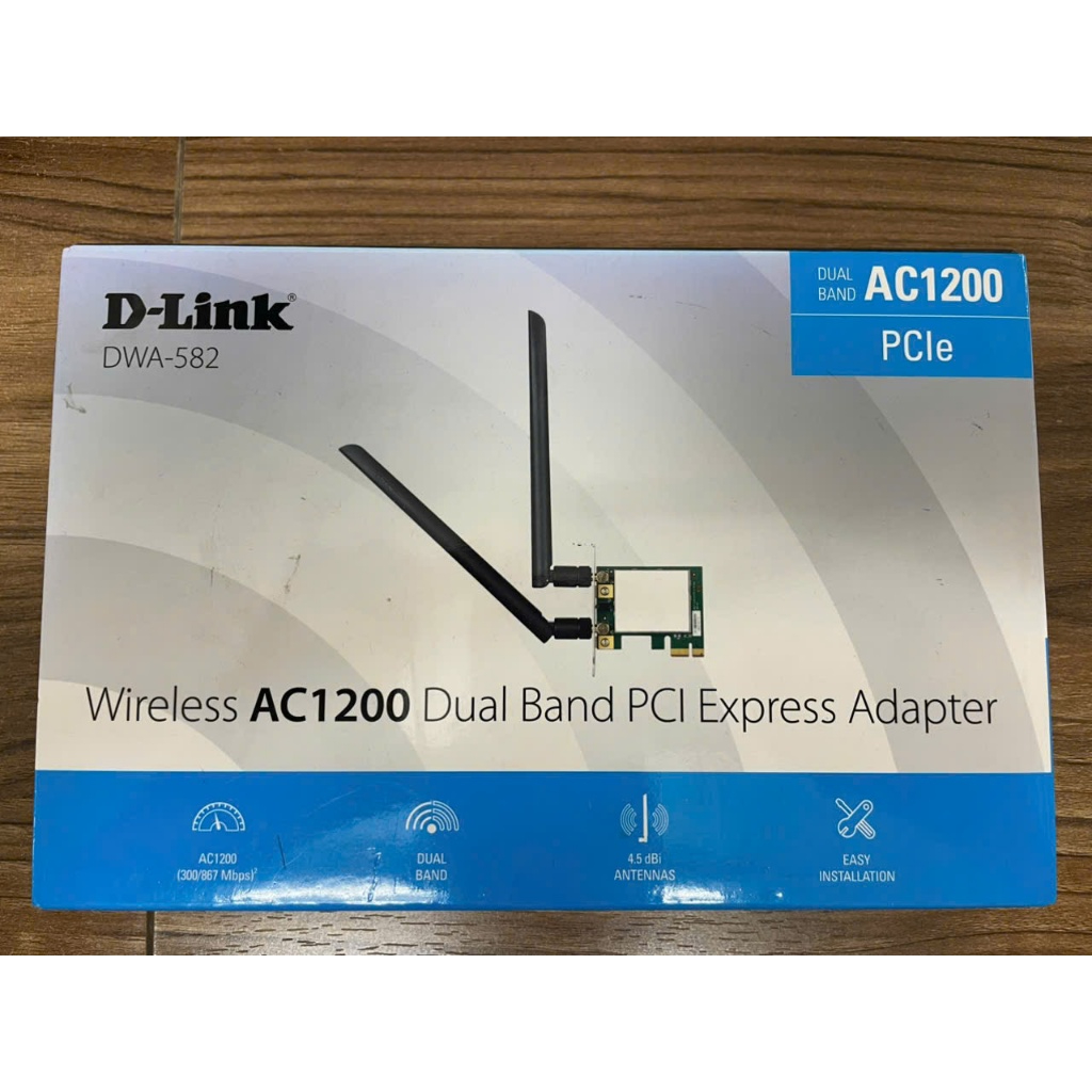 Card WiFi PCIe D-Link DWA-582 AC1200 Dual Band – Thu Sóng Mạnh Cho PC