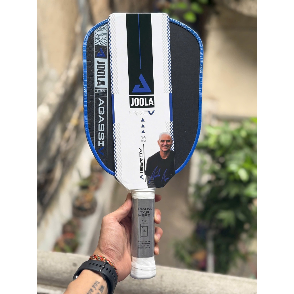 Vợt Pickleball Joola Agassi Pro V Andre Agassi Royal Blue 16mm tặng kem quấn cán