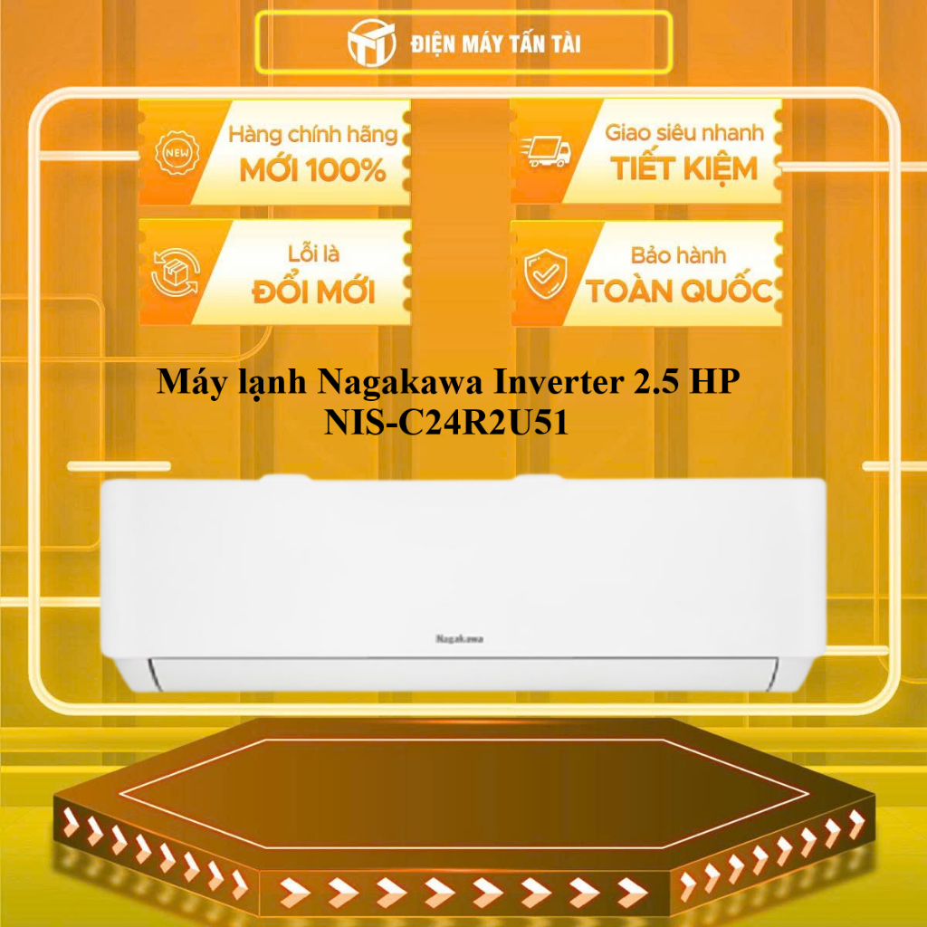 NIS-C24R2U51 - Máy lạnh Nagakawa Inverter 2.5 HP NIS-C24R2U51