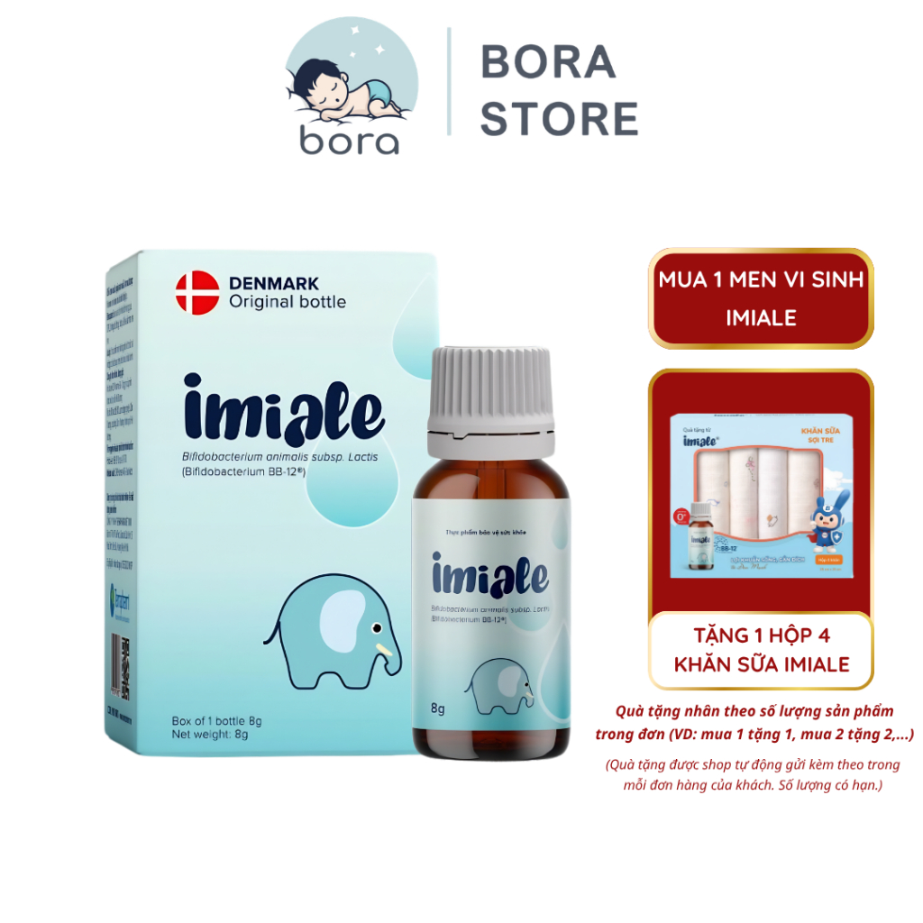 Men vi sinh Imiale Đan Mạch 8ml hỗ trợ tiêu hóa và tăng cường sức đề kháng cho bé