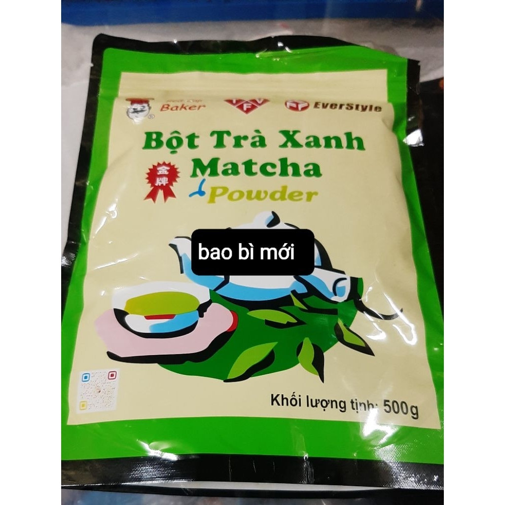 Bột trà xanh mũ đỏ sịn 500gram matcha TVF