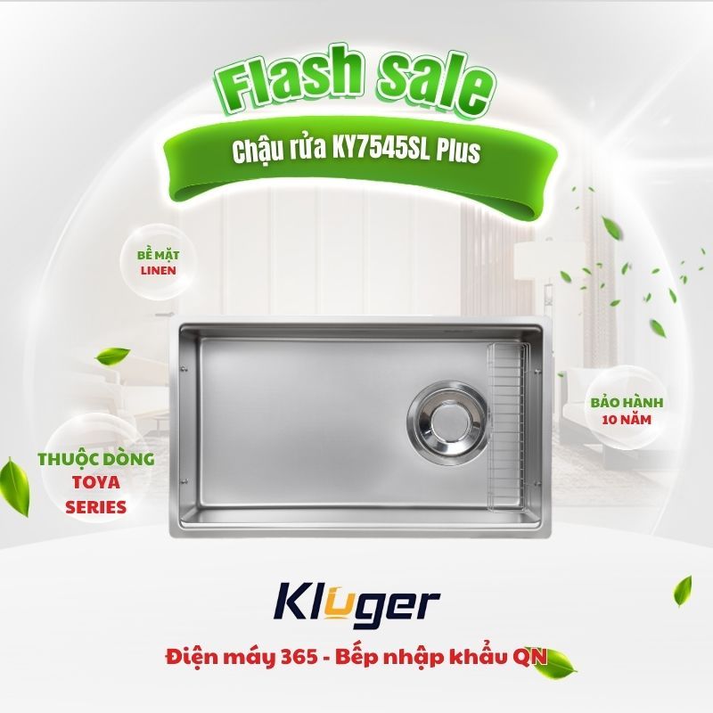 [Tặng Vòi] Chậu rửa Kluger KY7545SL Plus TỐI ƯU KHÔNG GIAN – THIẾT KẾ LỆCH THÔNG MINH