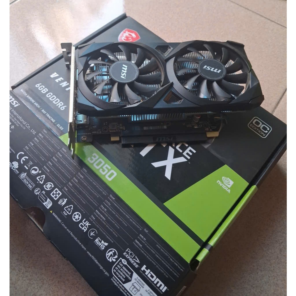 Card màn hình MSI RTX 3050 6g còn bảo hành 05/2028
