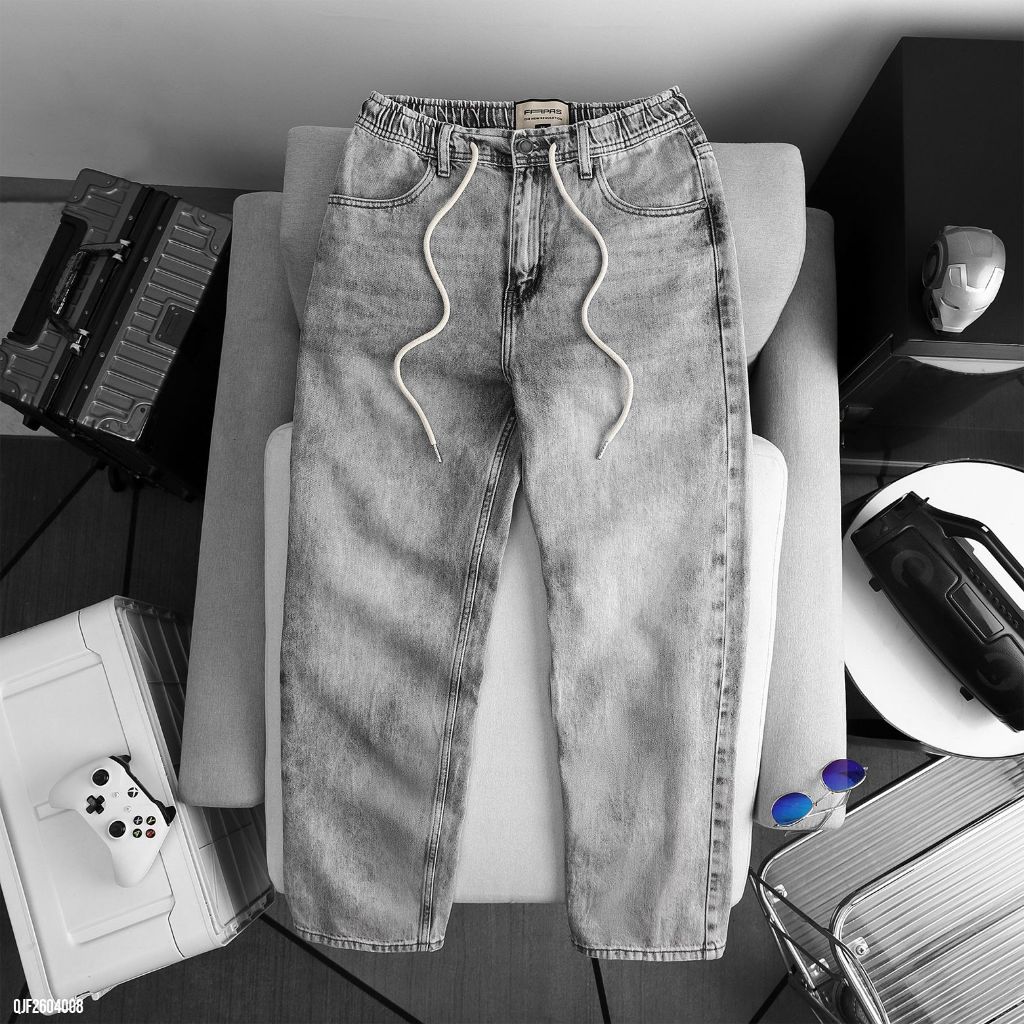 JANSHOP Quần Jeans Straight Stretch Lưng Thun, Chất Vải Denim Cao Cấp Dễ Chịu, Đứng Form Tự Nhiên Th