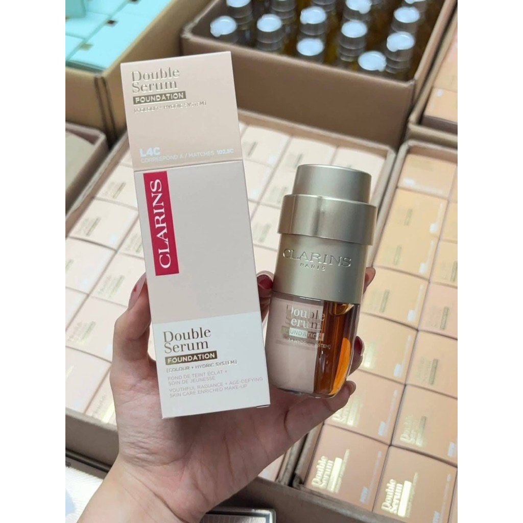 [AUTH 100%] KEM NỀN 2 NGĂN CLARINS DOUBLE SERUM FOUNDATION #L4C