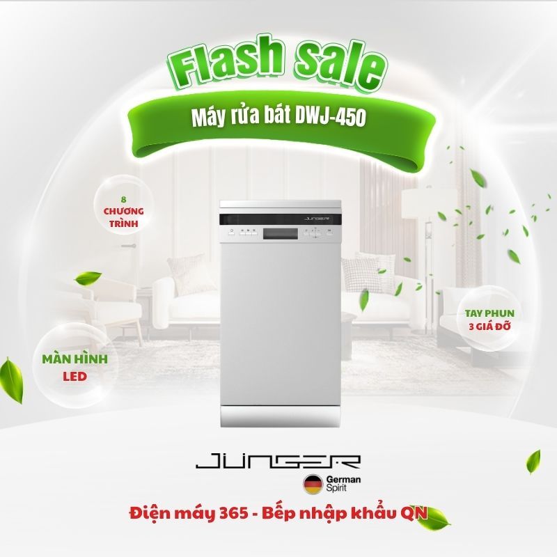 Máy Rửa Chén Junger DWJ-450 Tiết Kiệm 8L Nước Công Nghệ Đức