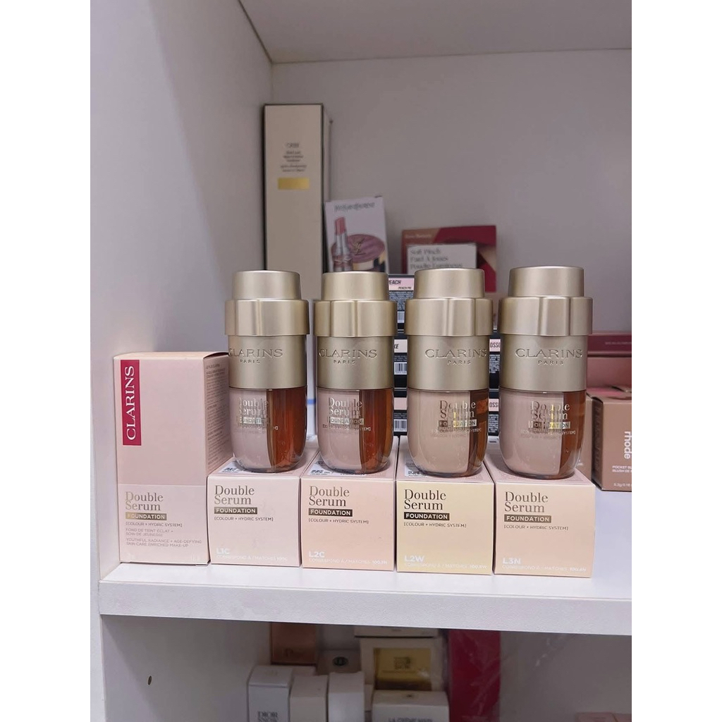 [CHÍNH HÃNG 100%] KEM NỀN DẠNG SERUM 2IN1 CLARINS DOUBLE SERUM FOUNDATION FULL TONE