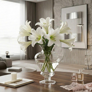 Bình Hoa Thủy Tinh Trái Tim Cao Cấp – Lọ Hoa Decor Phòng Khách Tinh Tế Sang TrọngDona Home Decor